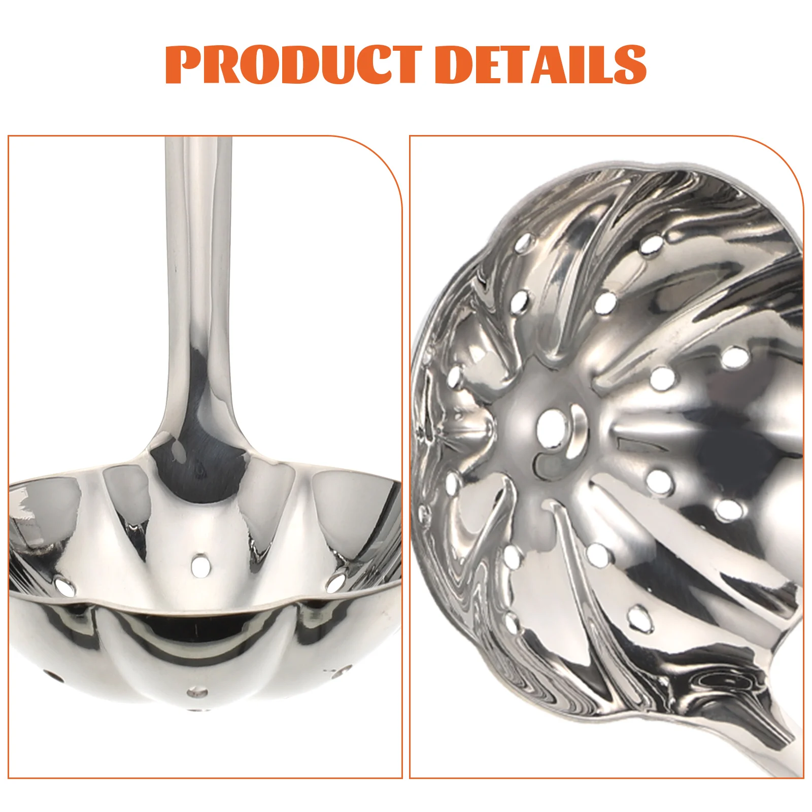 

Multi-Functional Stainless Steel Soup Spoon Practical Ladle for Soups Salads Desserts Cooking