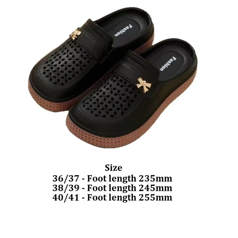 Trendige EVA-Damen-Clogs, rutschfest, atmungsaktiv, geschlossene Zehenpartie, dicke Sohle, leichte Strandclogs für drinnen und draußen – Detail 1