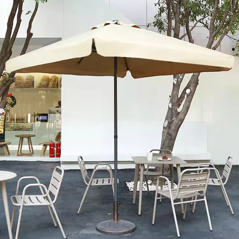 2 meter square Outdoor Patio Sunshade 8 Bones steel frame folding garden parasol umbrella 6 colors for coffee shop ( no base )