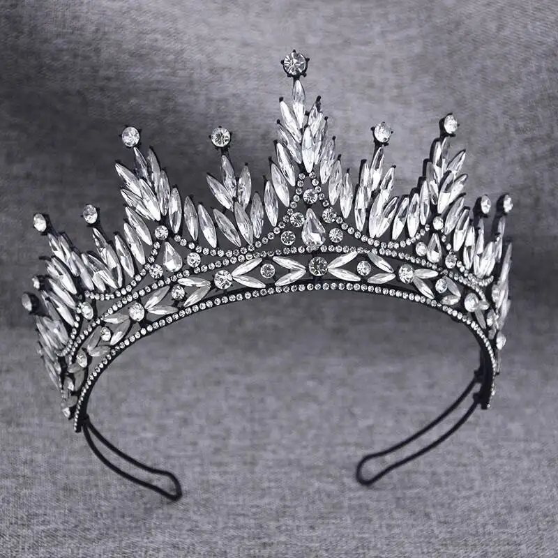 

Корона принцессы в стиле барокко для свадебных головных уборов, диадема для выпускного вечера, элегантные украшения для волос, диадемы и короны для королевы