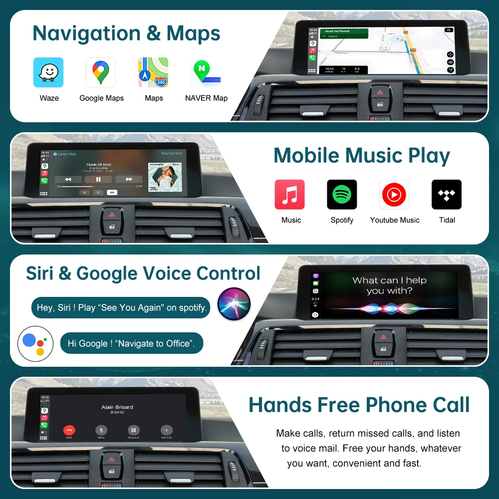 RoadTop Wireless CarPlay for BMW NBT EVO 1 2 3 4 5 6 7 Series X1 