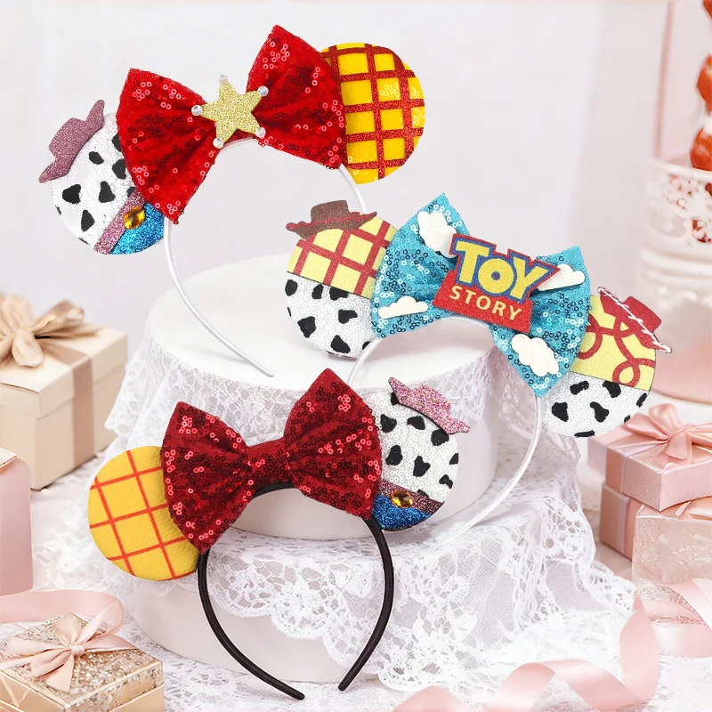 

Toy Story Woody Headbands for Women Cartoon Mouse Ears Princess Decoration Headbands Christmas Hair Accessories Gift