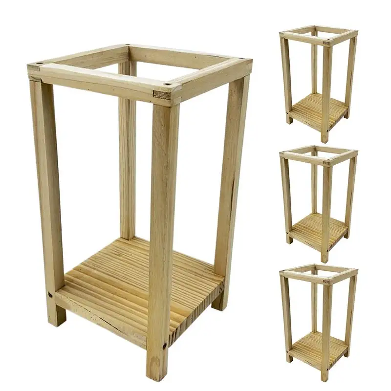 

Vintage Wooden Plant Display Rack Wedding Centerpiece Vase 4X Centerpiece Flower Stand For Wedding Reception Indoor Outdoor