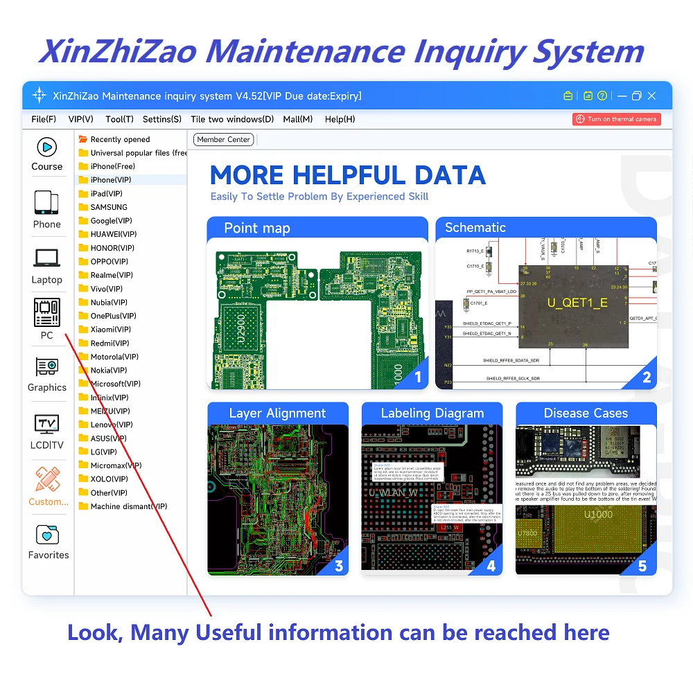 XinZhiZao Online One Year Code For iPhone 16 15 17 Pro Max Intel Qualcom iPad Repair BitMap Schematic Boardview Repairing Tool