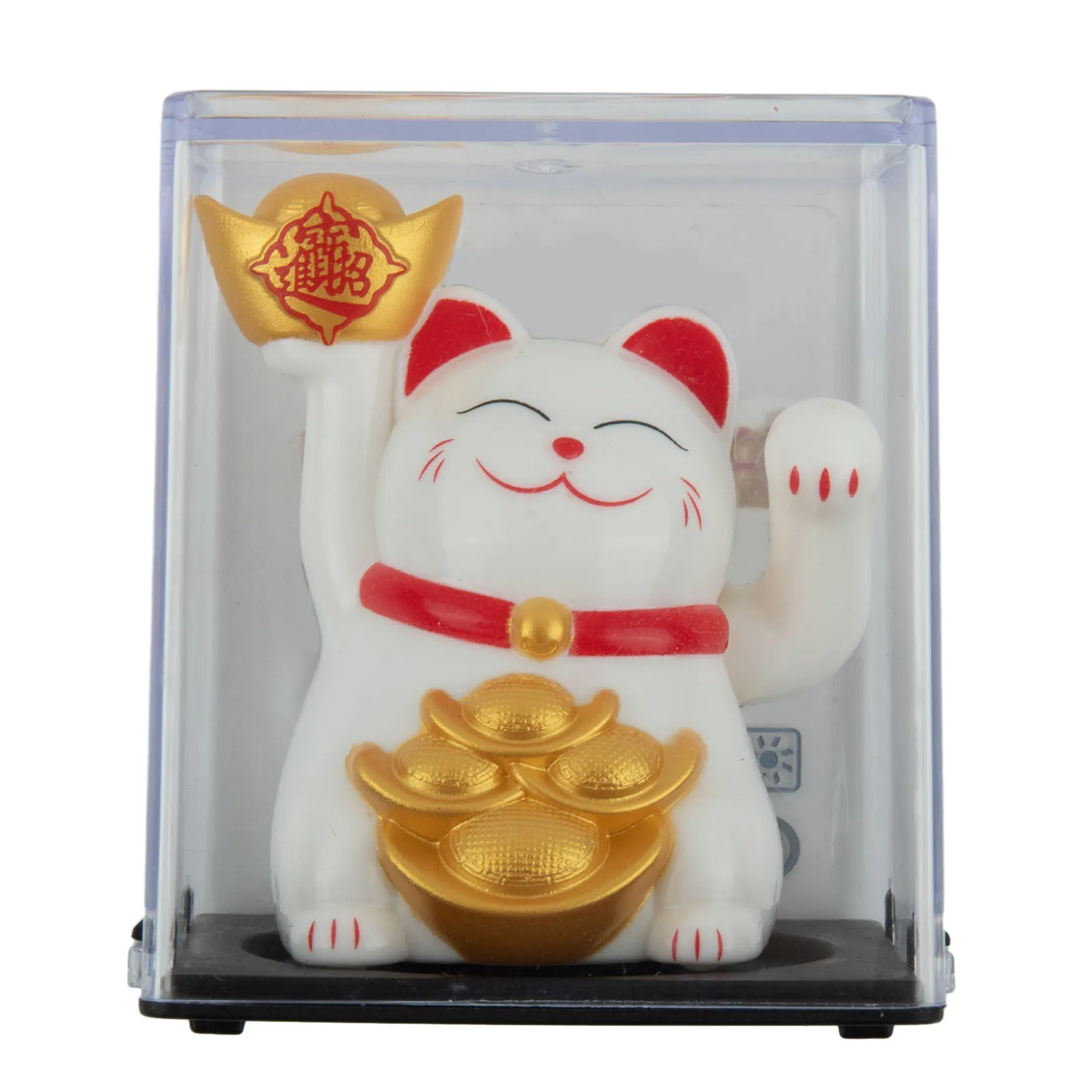 23333333333333332InchSolarAutomatic Waving Lucky Cat Car Cashier Ornament Shop Feng Shui Cat Beckoning Fortune Cat Home Decor