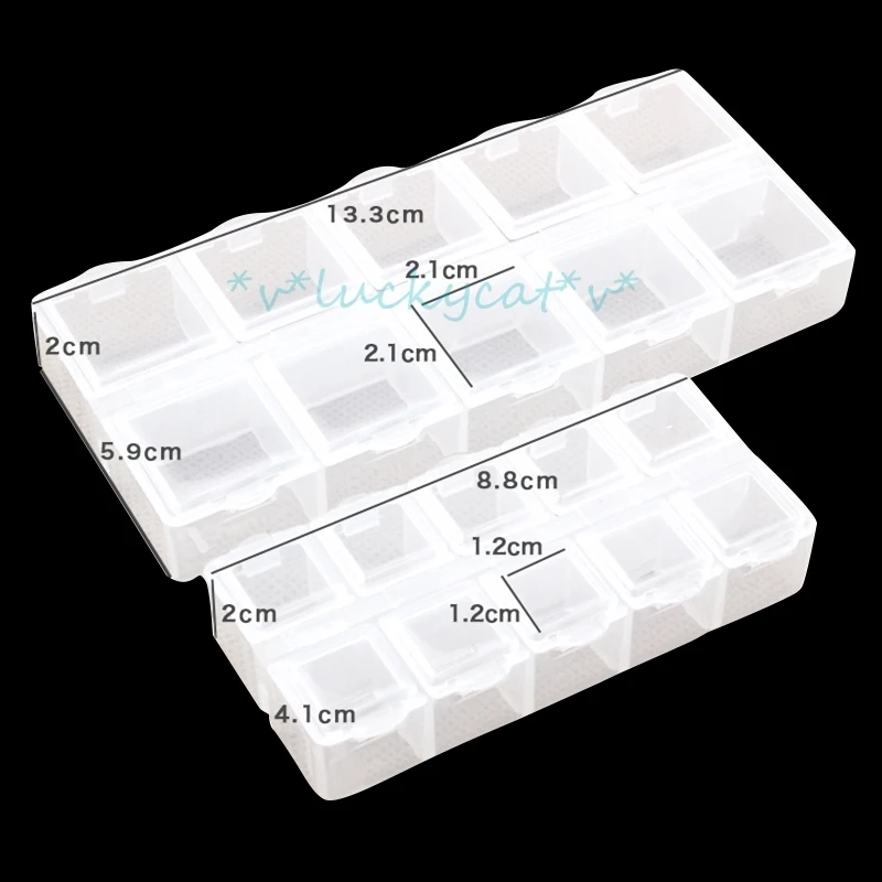 New 10holes Dental Storage Box  with Individual caps for Dental Orthodontic Brackets/Buccal tubes/Bands Parts Case Box