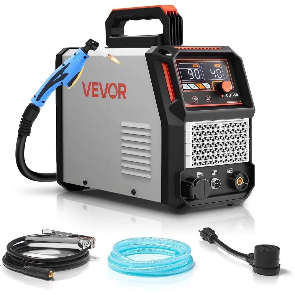 

Plasma Cutter, 50A Plasma Cutting hine, 110V/220V Dual age Digital Display IGBT Inverter - with 2T/4T unction & Adjustable PA/PT