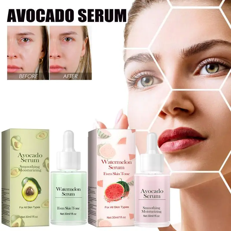 Avocado Face Serum Watermelon Face Firming Essence Lifting Firming Fade Fine Lines Anti-aging Essence Removing Wrinkles Essence