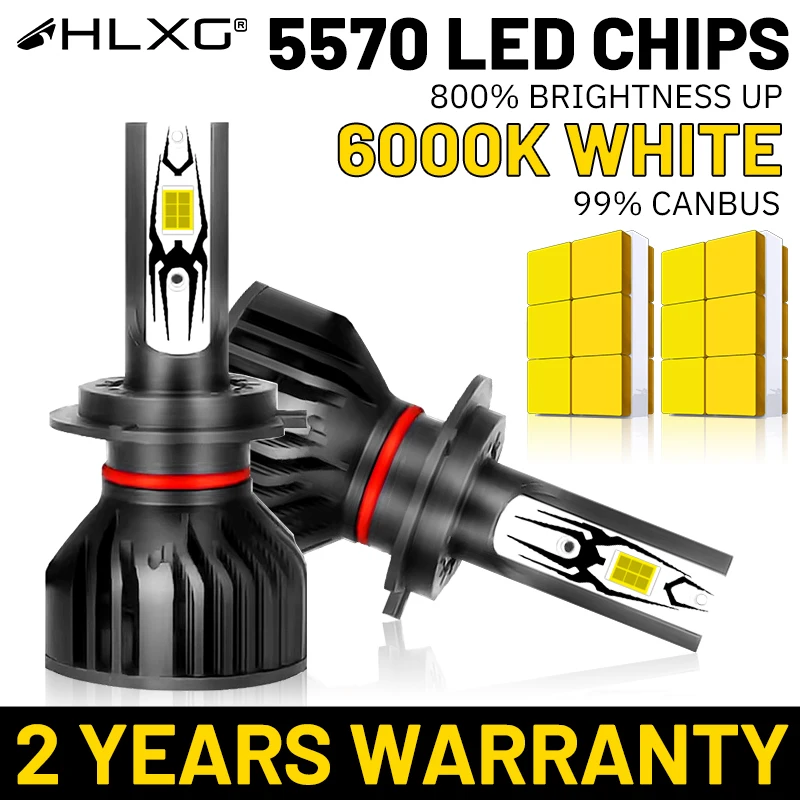 

H4 H7 LED Headlight CANBUS NO ERROR H1 H8 H9 H11 9005 HB3 9006 HB4 9012 HIR2 LED Car 5570 CSP Plug&Play Fog Lights 2Pcs 6000K