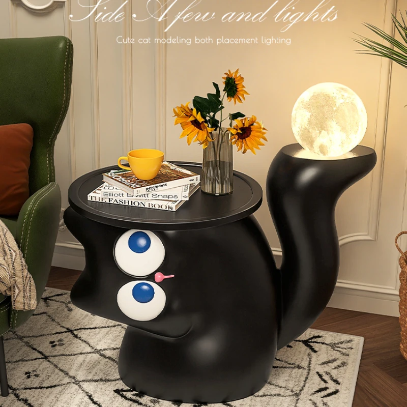 

Cute Animal Side Table Nordic Black Floor Small Side Table Modern Design Tavolino Da Salotto Living Room Furniture