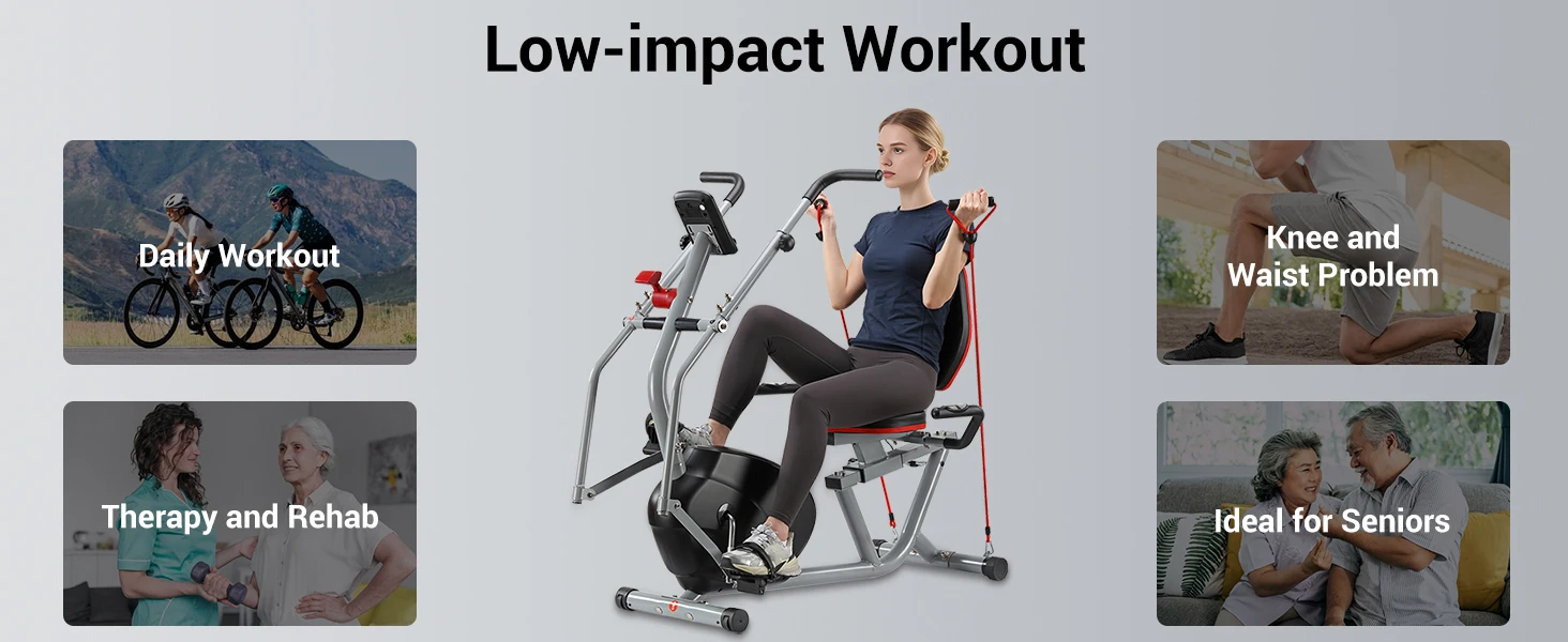 recumbent exercise bike with arm exerciser