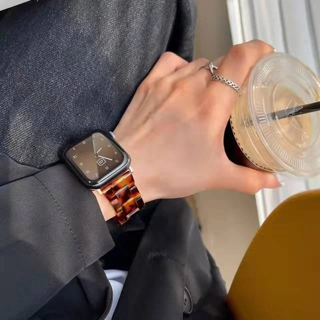 Harz-Uhrenarmband für Apple Watch 6 5 4 Band 42 mm 38 mm transparenter Correa-Gürtel für iWatch 6 Serie 5 4 3/2 Armband 44 mm 40 mm
