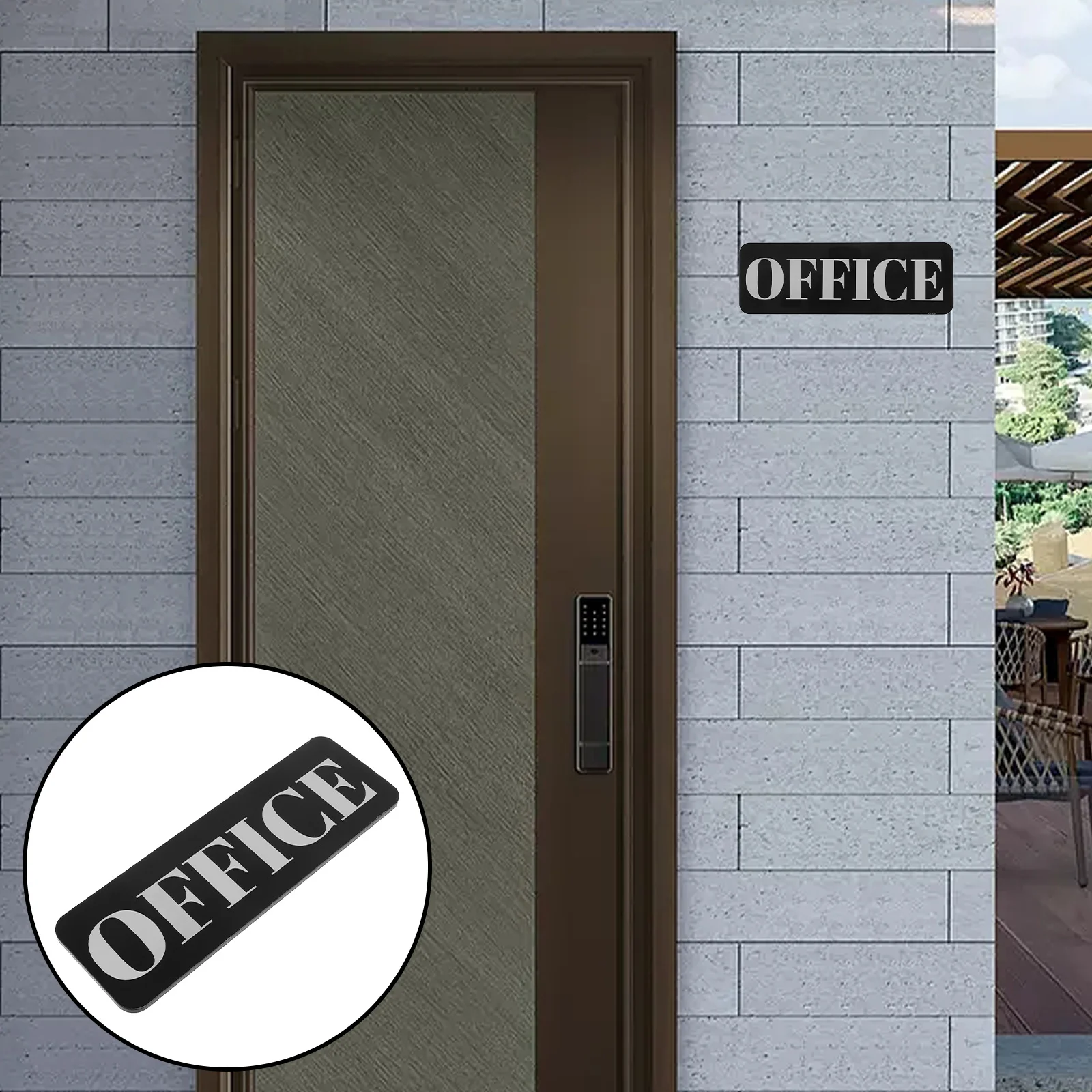 

Acrylic Office Door Sign Self Adhesive Modern Signage for Conference Rooms Commercial Settings Workspaces No