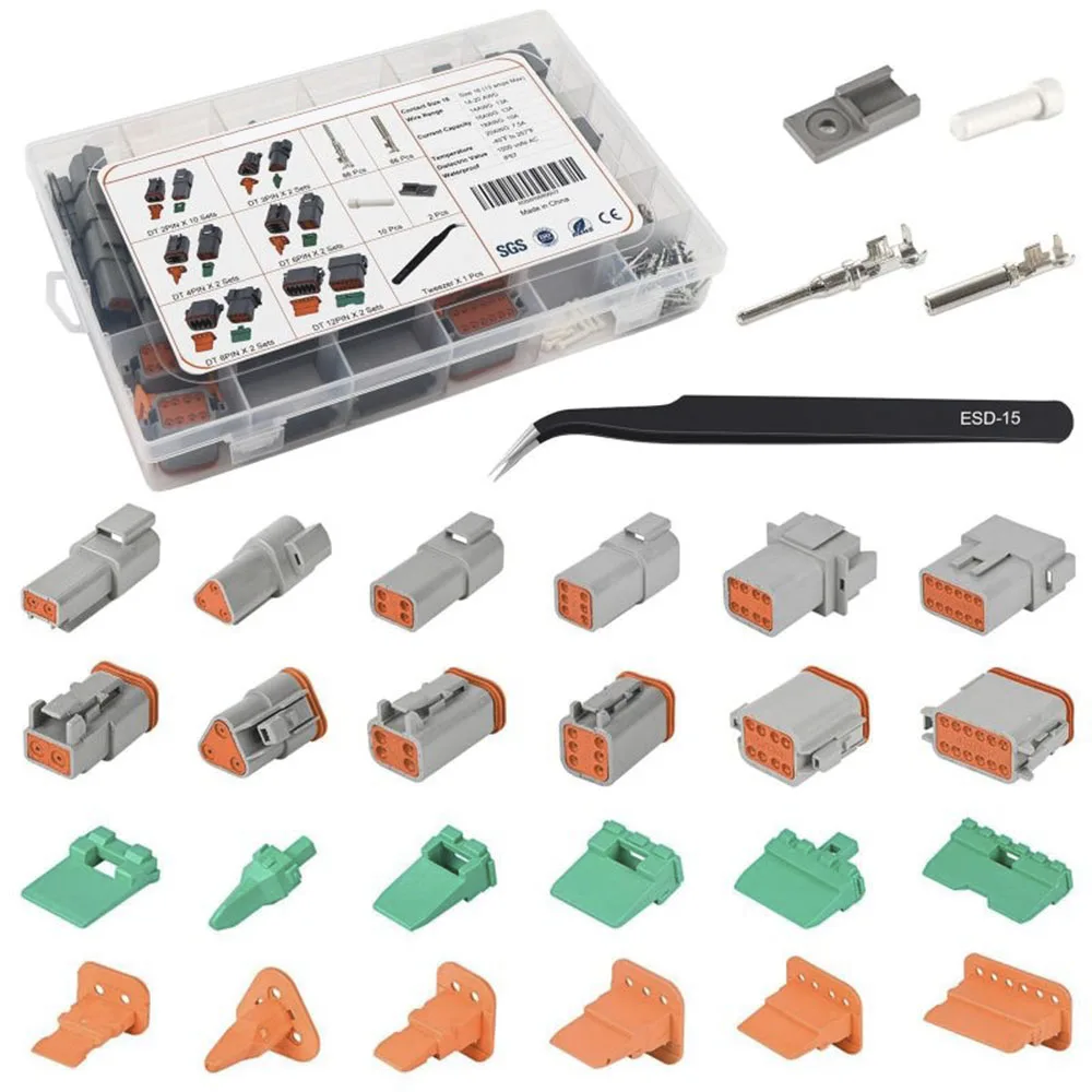 

Набор автомобильных разъемов, 265 шт., быстрая установка, вибрационная вилка 18-22 AWG, 2-контактная вилка для мотоцикла, грузовика, морского пехотинца ﻿