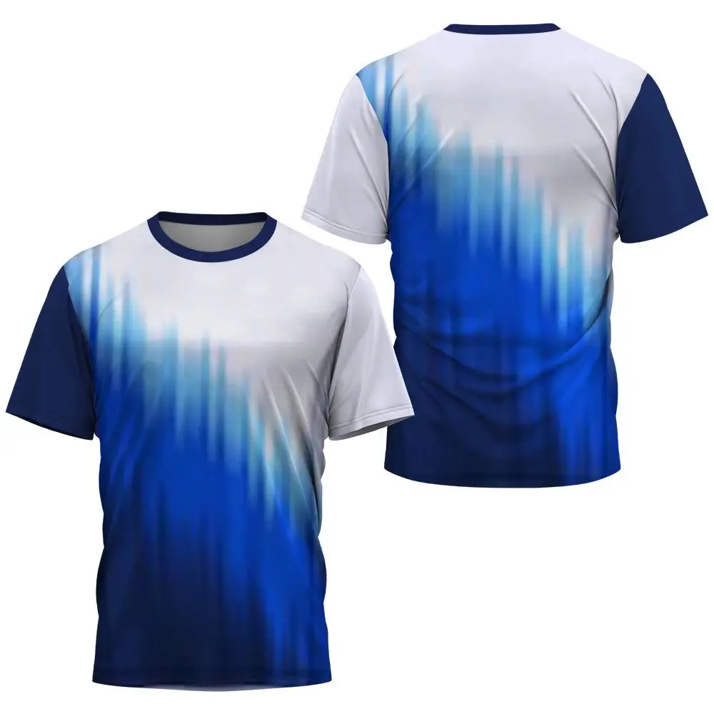 Summer Men's Fitness T Shirt Breathable Short Sleeve O-Neck Pullover Tight T-Shirts Gymnasium Clothing Outdoor Cosy Sports Wear