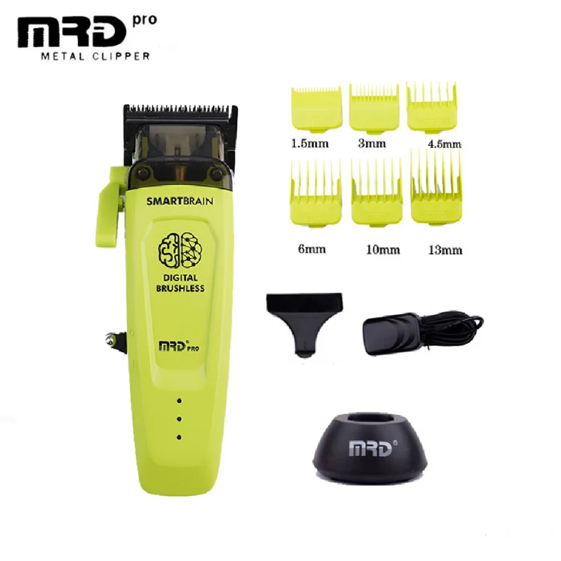 MRD HC-90-4 Hair Clipper Professional Full Metal Body High-Torque Digital Brushless Motor Cordless Hair Clipper