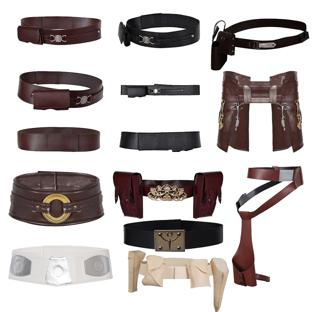 Jedi Cosplay Ritter Gürtel Bund braun schwarz Gürtel Film Raum Kampf Rolle Kostüm Zubehör Halloween Party Verkleidung