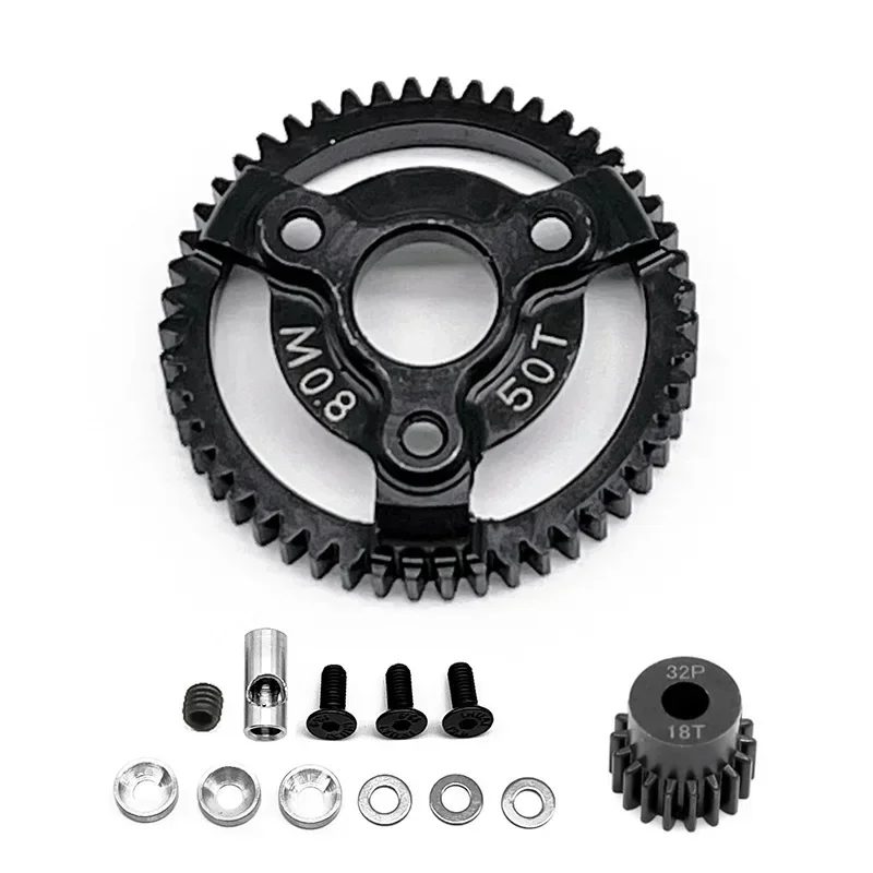 Harden Steel Spur Main Gear 50T 52T 53T 54T 58T 60T 32Pitch 0.8M 6842 6843 3956 for RC Car 1/10 TRX Slash Stampede Rustler 4x4 V