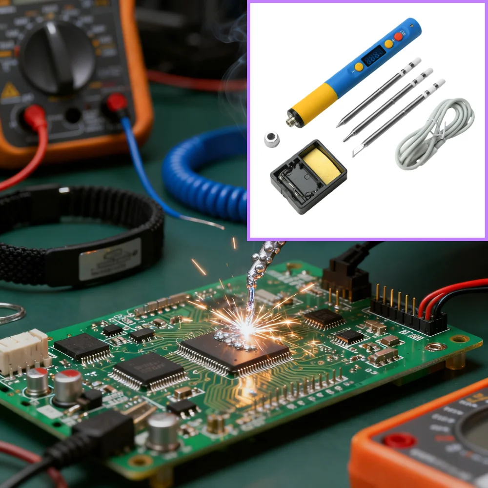 PD65W T65 Smart Soldering Iron Portable Type C Electric Soldering Iron PD/QC Fast Charge 6-Second Heat LED Display Repair Tool