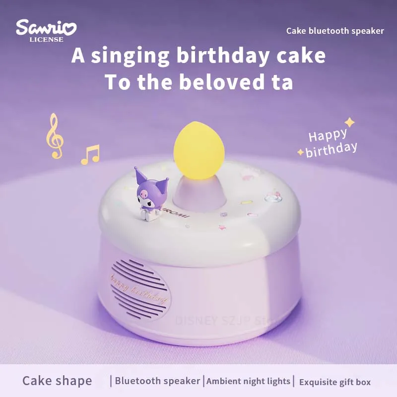 Sanrio Kuromi Mini Bluetooth Speakers SK05 Kawaii Cinnamoroll Cake Series Wireless Portable Speakers Anime Girl Birthday Gifts