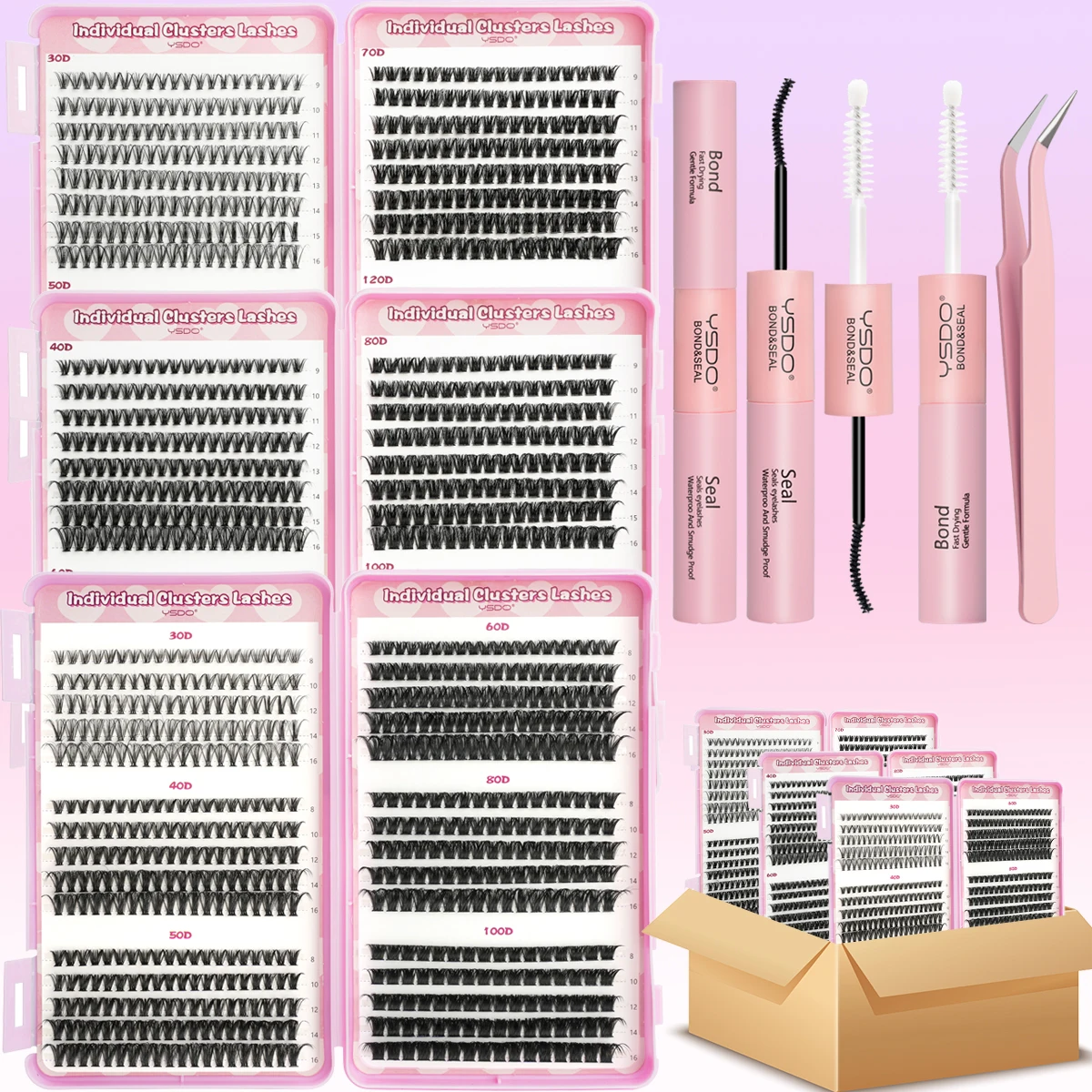 

Набор книг для кластеров ресниц, 3 коробки, набор для ресниц большой емкости, несколько стилей, мегаобъем 10-16 мм, отдельные наращивания ресниц, макияж