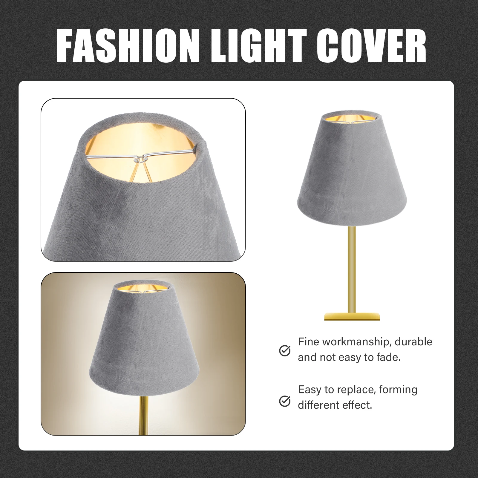 

Lamp Shade Drum Cloth Table Lampshade Modern Iron Frame Protective Floor Barrel Replacement Wear-Resistant Chic Light Cover