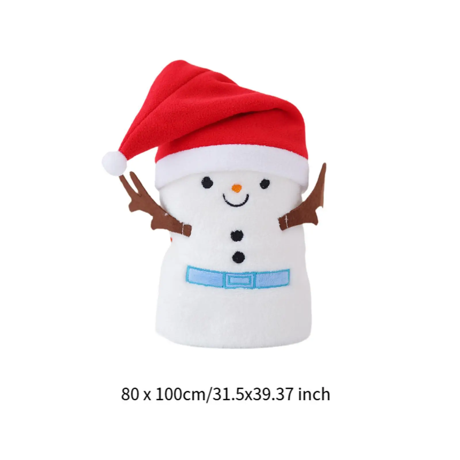4xThrow Blanket Warm Cartoon Christmas Winter Blankets Decorative Wrap Blanket Snowman