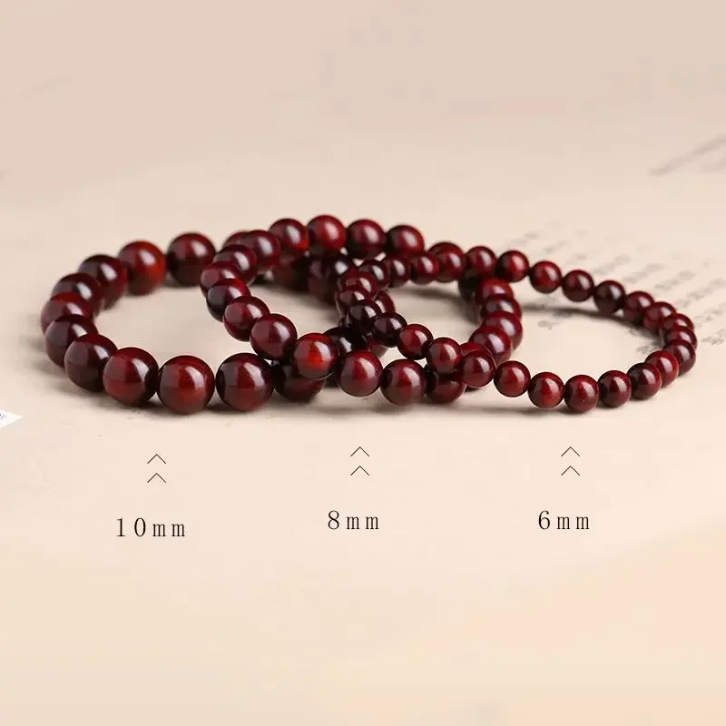 Pterocarpus Santalinus Gold Star Beads Bracelet High Oil High Density Rosewood Old Materials Custom Beads Sandalwood Bracelet