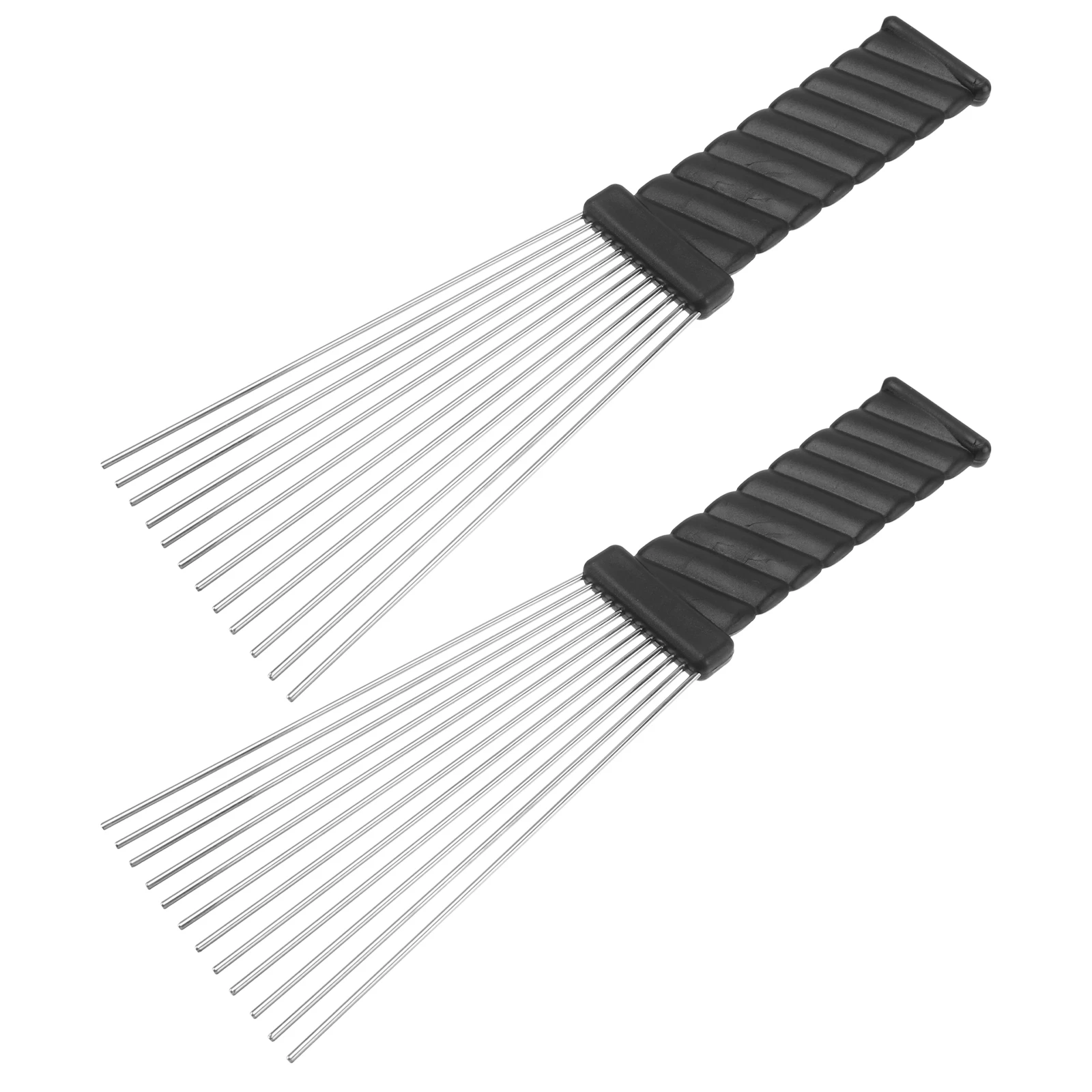 

2pcs Hair Combs Brush Steel Needle Salon Man Cutting Styling Tool Plastic Metal Detangle Wet Dry Hair Gift