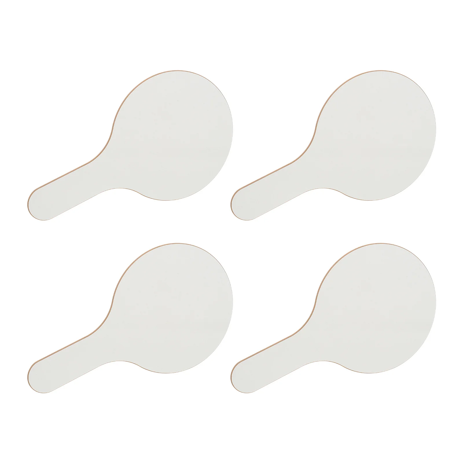 

4Pcs Dry Erase Paddle Thick Wooden Handheld Whiteboard School Supplies Reusable Student Answer Board Portable Double