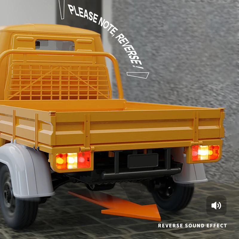 1/10 RC Triciclo 2.4G RTR Modello di camion a tre ruote telecomandato con luci a LED Auto ad effetto musicale per bambini Regali per bambini