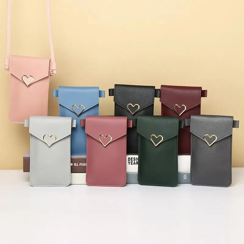 Ladies Touch Screen Cell Phone Purse Smartphone Wallet Pu Leather Shoulder Strap Handbag Women Bag Mobile Wallet Messenger Bags