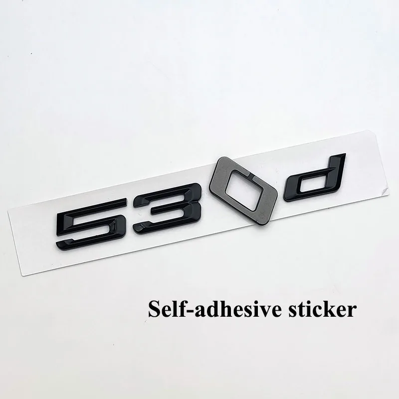 3D ABS Black Logo 520d 518d 525d 523d 528d 535d 530d Emblem Letters Car Trunk Sticker For E60 E34 F10 G30 E39 Accessories