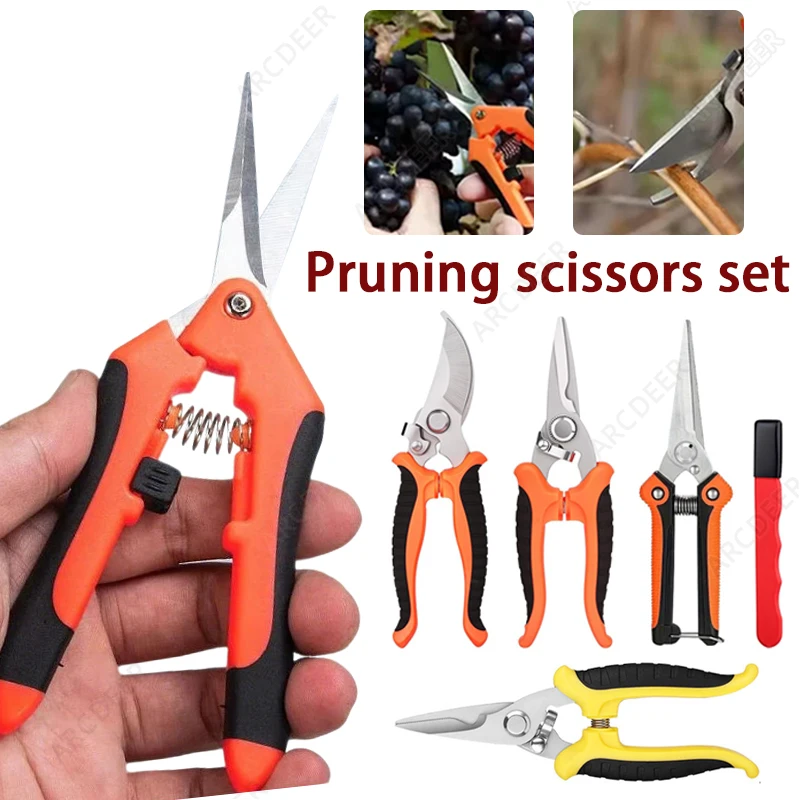 مقصات تشذيب الحدائق، شفرات من الفولاذ المقاوم للصدأ، مقصات تشذيب شديدة التحمل للحديقة، قادين الأشجار، مقصات يدوية