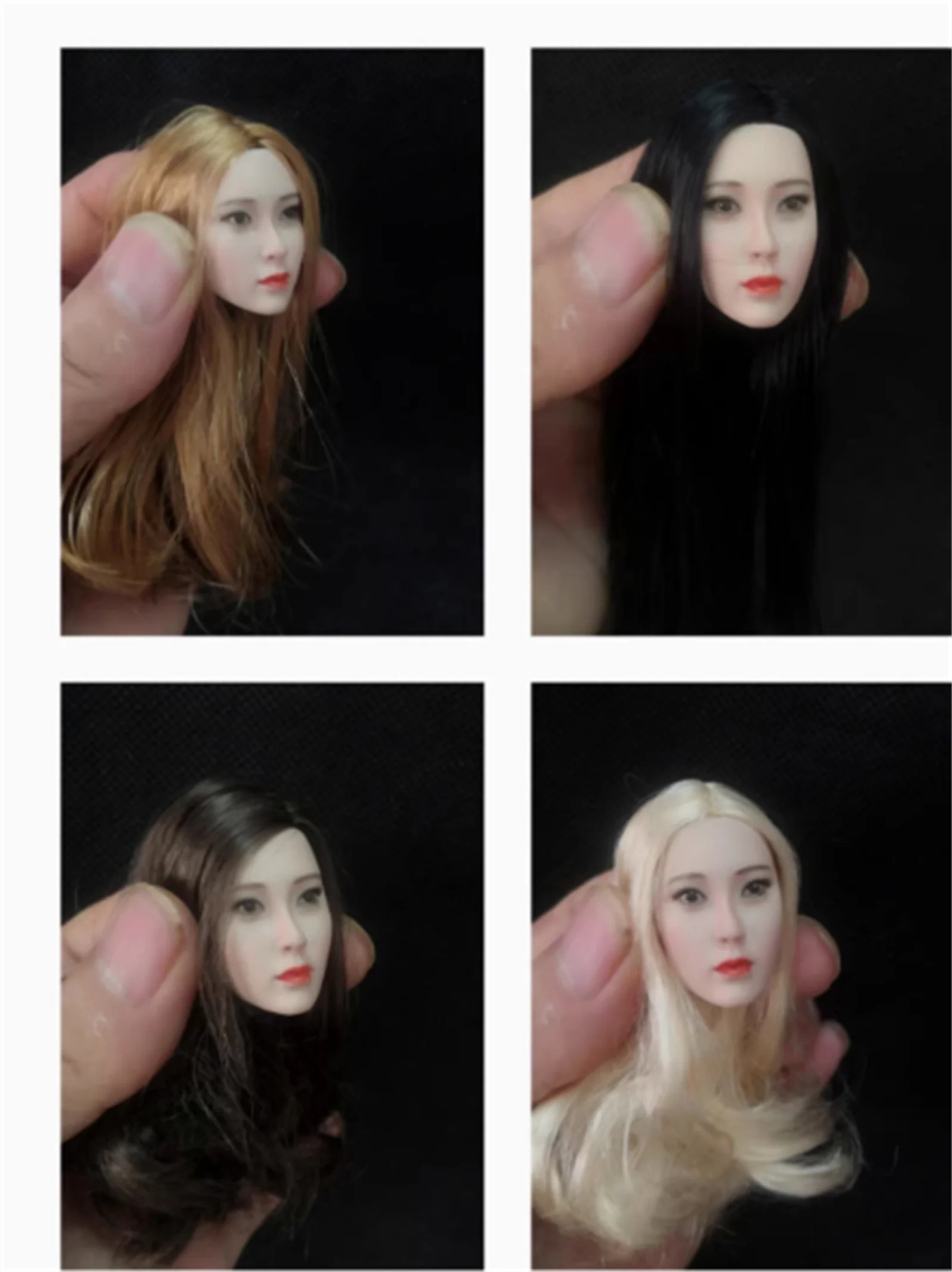 

1/6 Female Head Beauty Sculpt Long Hair South Korea Expression Toy Model F PH TBL Figure Hair Model Female Figure Body