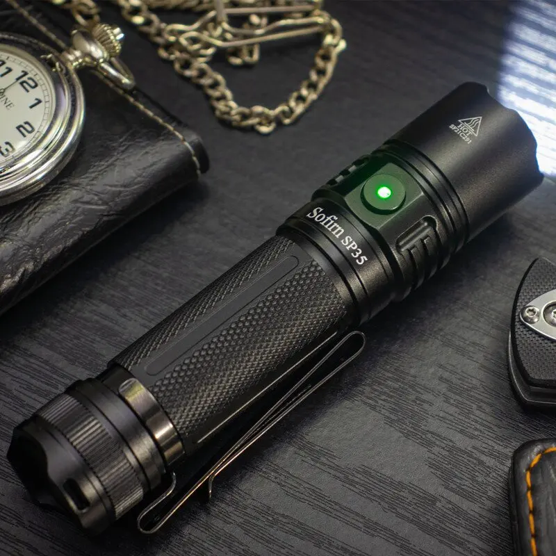 Sofirn SP35 Rechargeable LED Flashlight 21700 Type C 2A SST40 2200lm Torch 2 Groups with Ramping Power Indicator Update ATR