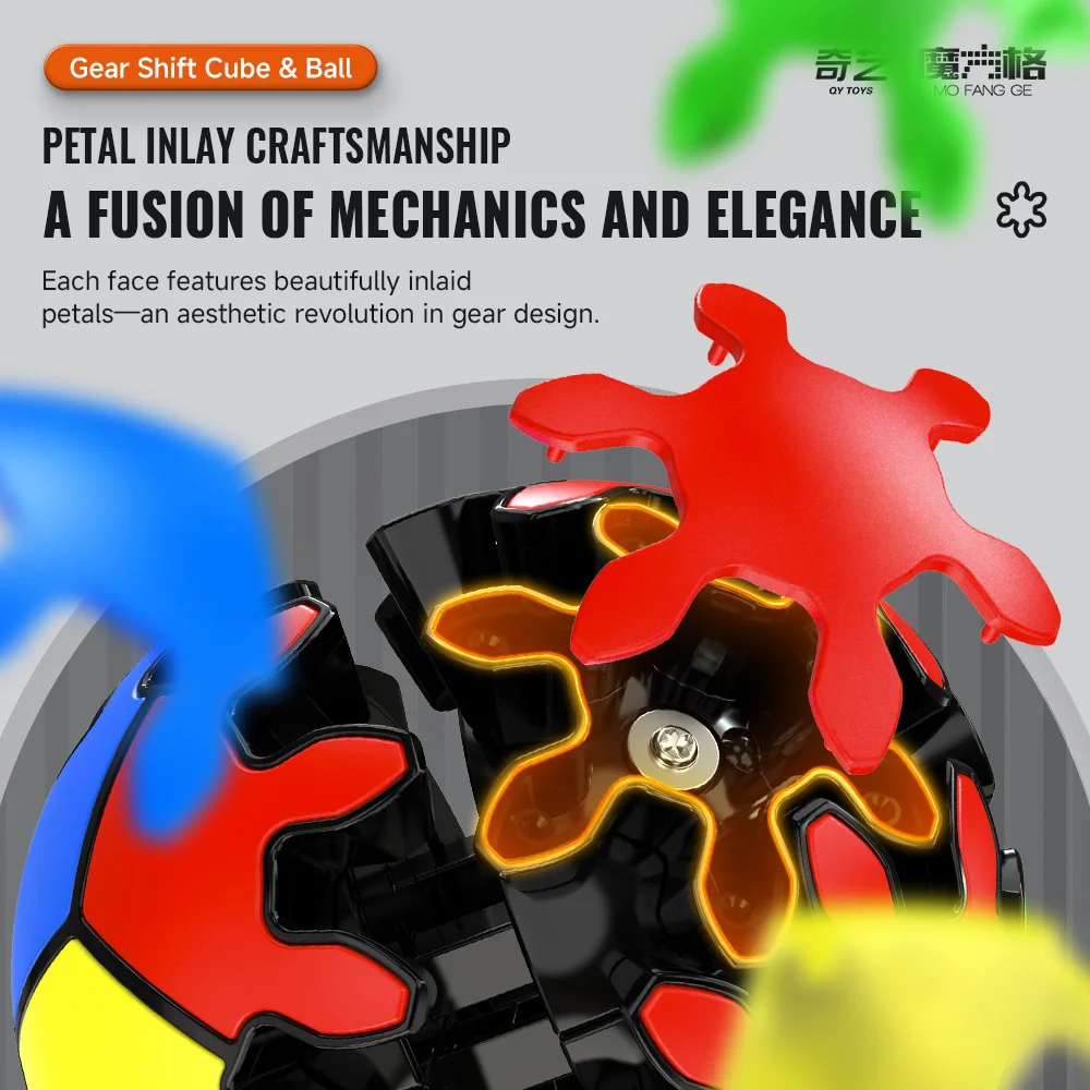 QiYi 2x2 cubo de engranaje QiYi 2x2 bola de engranaje QY Mofangge cubo mágico cubo sin pegatinas rompecabezas profesional juguetes regalo para niños