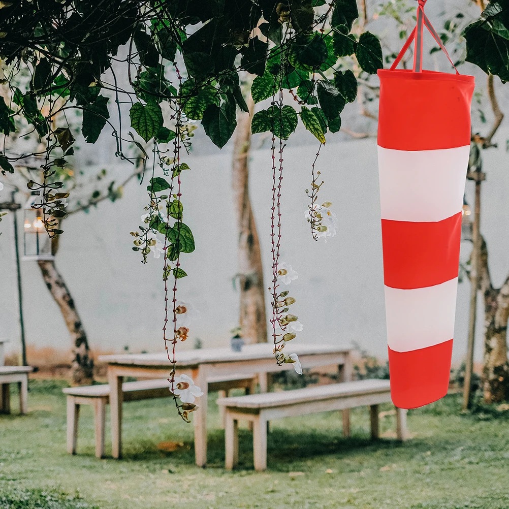 

2pcs Waterproof Warning Flags 80cm White Thickened Oxford Cloth Wind Direction Indicators Durable Outdoor Decor Accessories