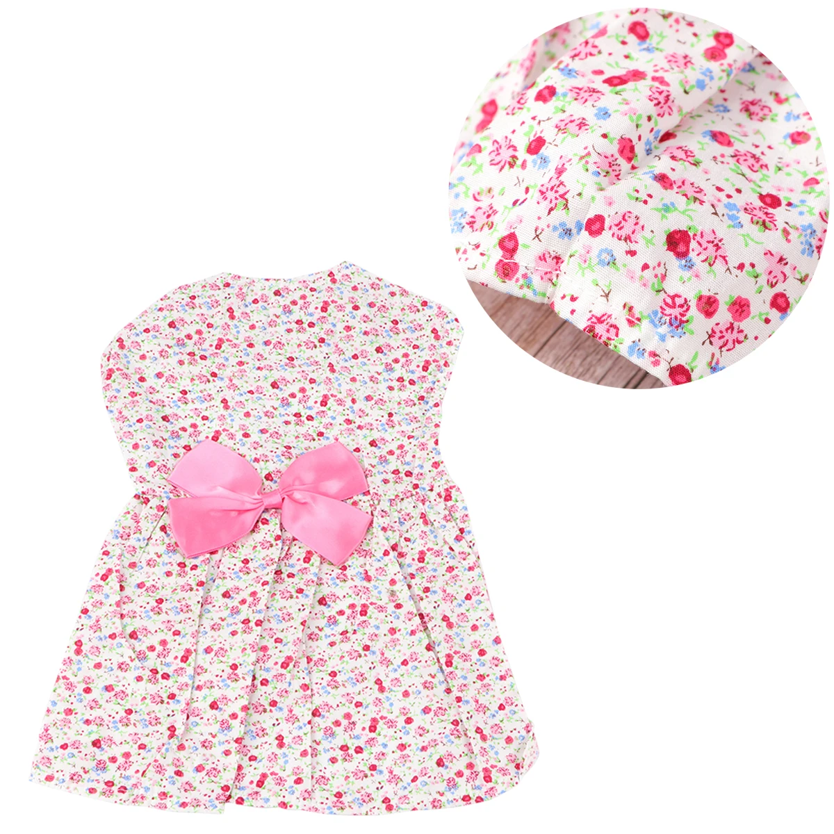 

Adorable Pet Dog Dress Floral Bowknot Tutu Dresses Pet Cat Wedding Party Casual Dog Clothes Pet Supplies - Size L (Pink)