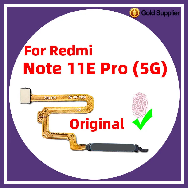 Original For Xiaomi redmi note 11E pro Fingerprint Sensor Home Return Key Menu Power Button Flex Ribbon Cable