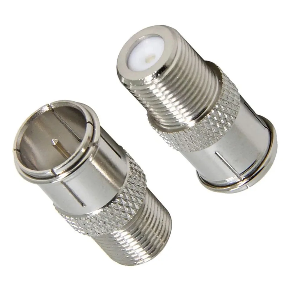 10PCS F-Type Male to Female Quick Connect Adapter - Push-On Tool-Free Coaxial Connector for TV, Antenna, RV Satellite. ﻿