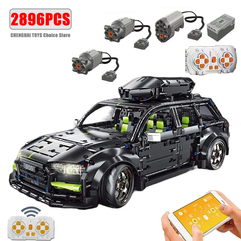 

Technical Luxury Vehicle Building Blocks Bricks Model MOC Station Wagon Car Educational Sets Series Kid Toys Boys Birthday Gifts