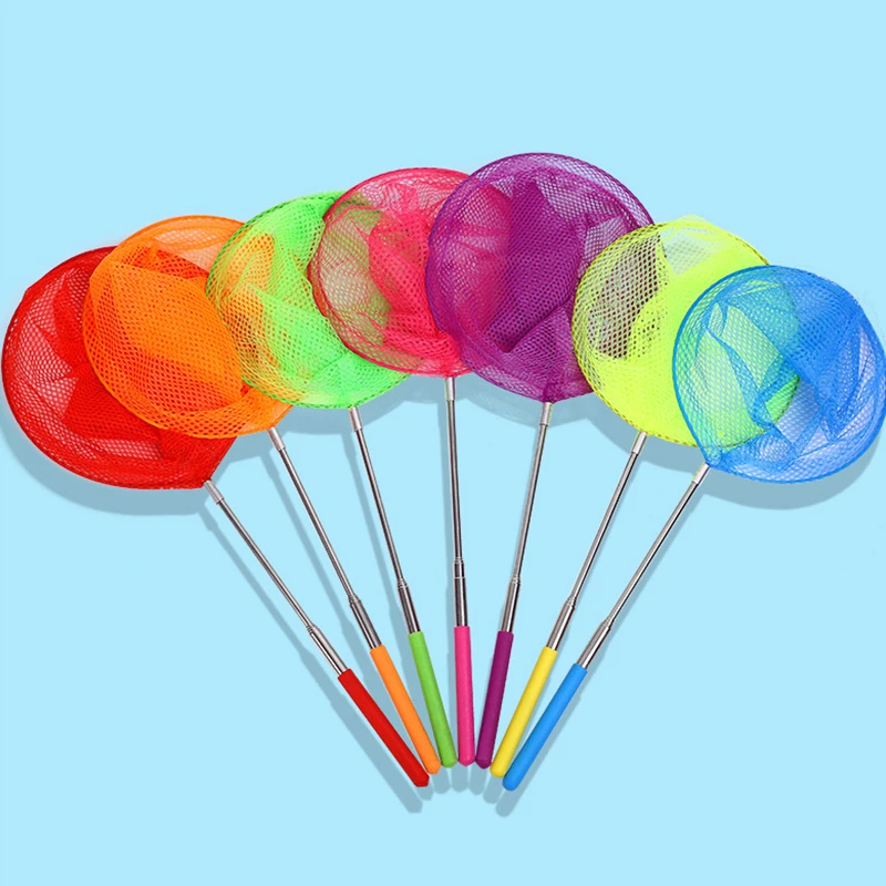 Retractable Fishing Net Insect Butterfly Dragonfly Net Outdoor Portable Fishing Net Children Fun Game Fishing Toys Fishing nets