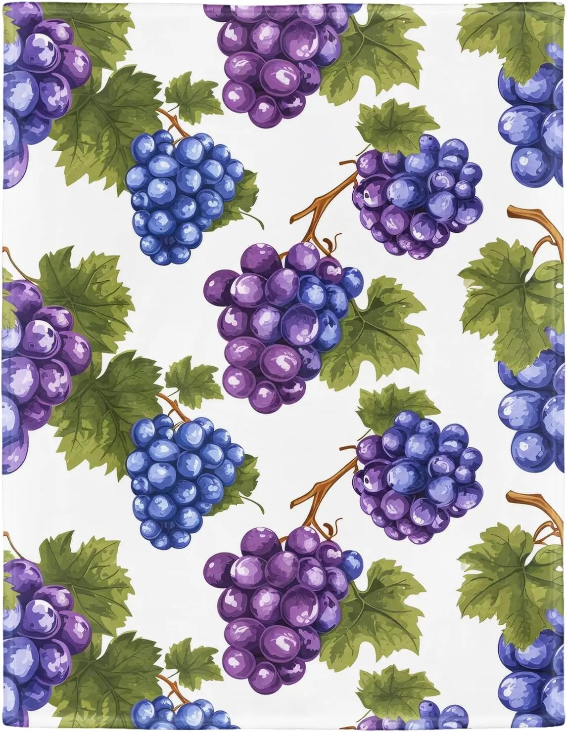 Cute Grape Fruit Blanket Super Soft Plush Sofa Bed Blanket Home Decoration Bedroom Accessories Gift 150X200CM