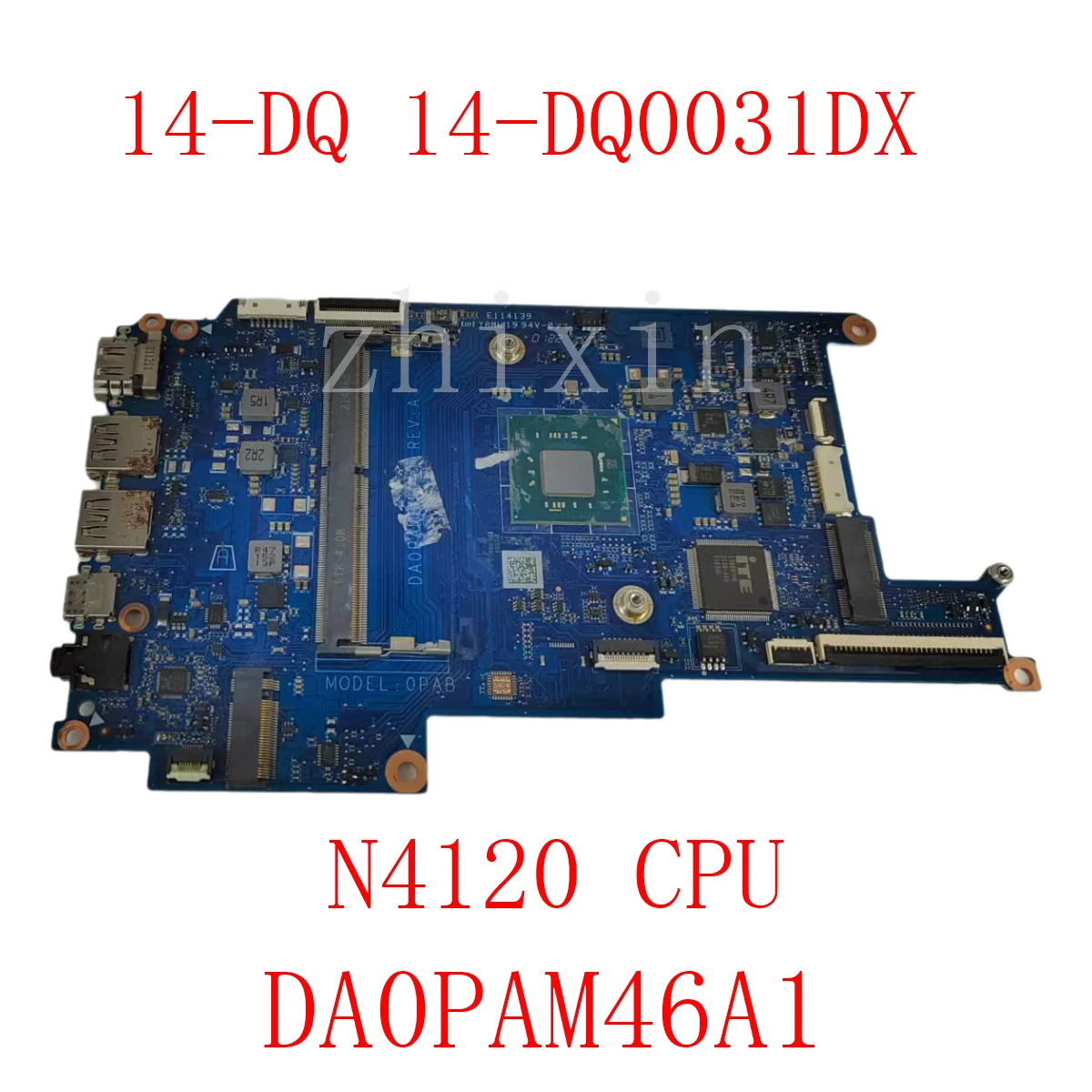

Материнская плата для ноутбука HP 14-DQ 14-DQ0031DX с процессором N4120 DA0PAMB46A1 REV:A 100% работает отлично