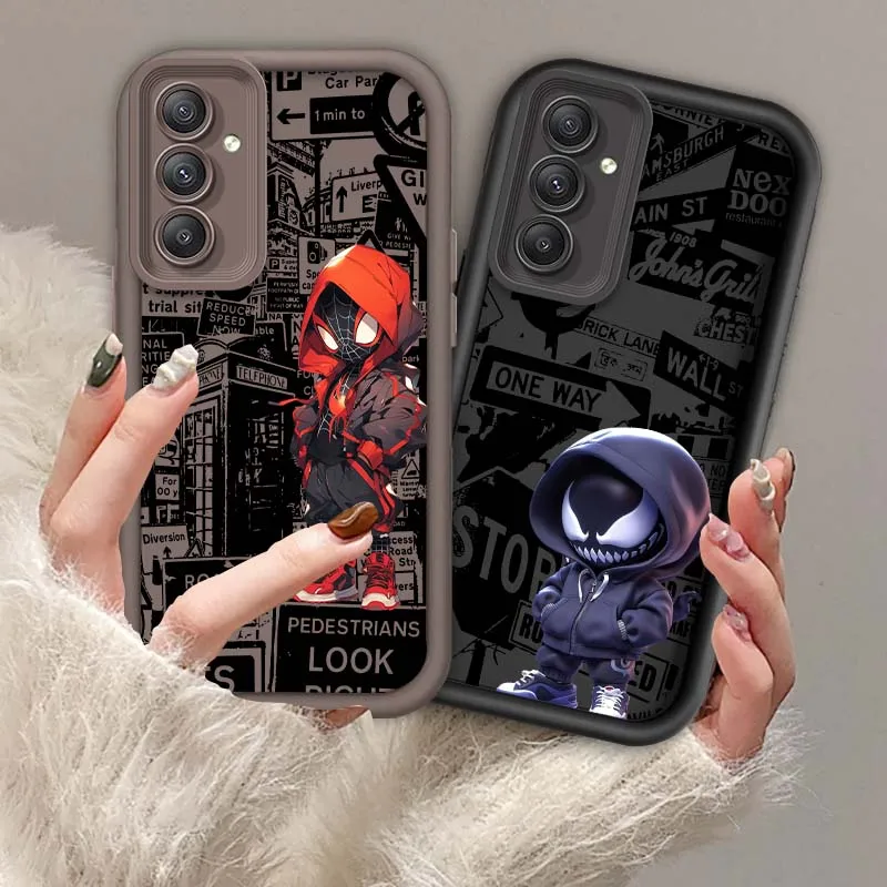 

Spider-Man Venom Cartoon Cool Phone Case For Samsung A73 A72 A56 A55 A54 A53 A35 A32 A25 A24 A23 A21s A14 A05 5G Eye Ladder