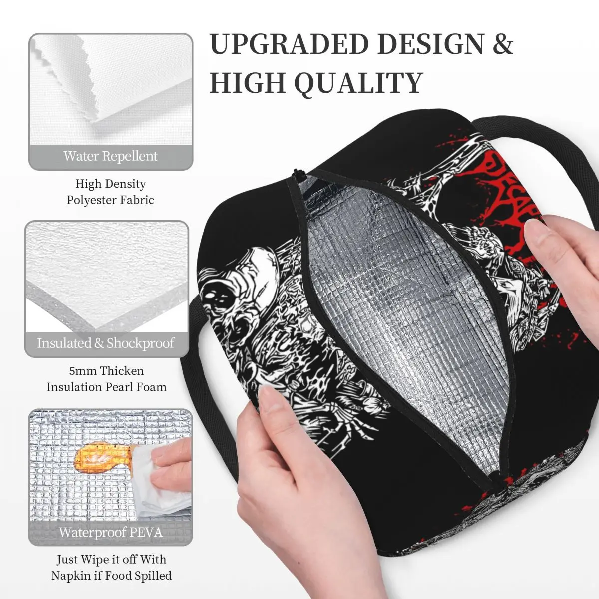 الماشية تقطيع تصميم أكياس الغداء معزول بينتو صندوق مقاوم للماء حقيبة حمل الغداء أكياس نزهة حقيبة للحفاظ على البرودة للمرأة الأطفال السفر