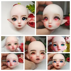 New 1/6 Bjd Makeup Doll Head for 28cm Multi Joint Movable Body Girl Dress Up Toy Doll Accessories Cute Kid Child Birthday Gift