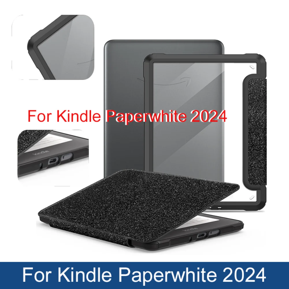 

For Kindle Paperwhite 2024 12th Generation and Colorsoft 7 In Case. MD:SA569P SA568B Acrylic Magnetic Protective Shell Pouch 7”