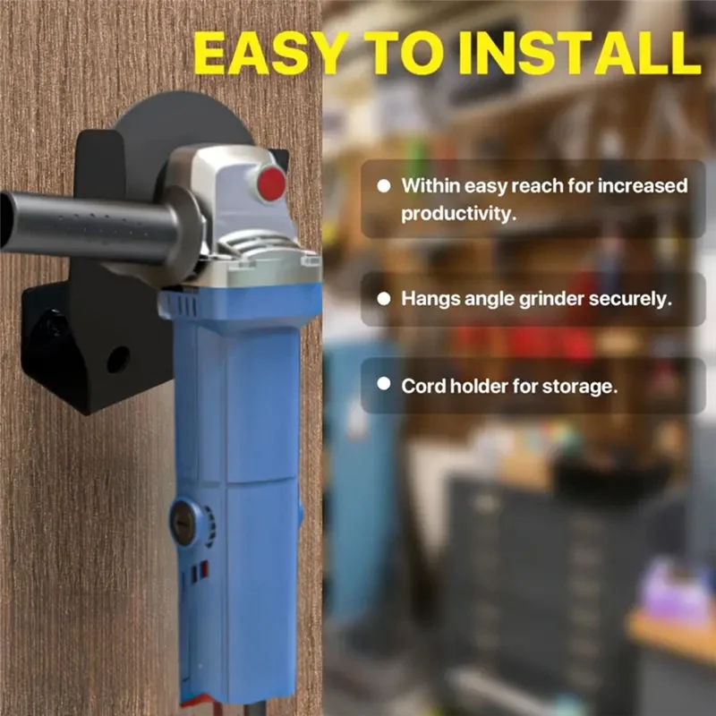 

ABVG-Angle Grinder Wall Mount Bracket Angle Grinder Storage Rack For Workbenches Workshop